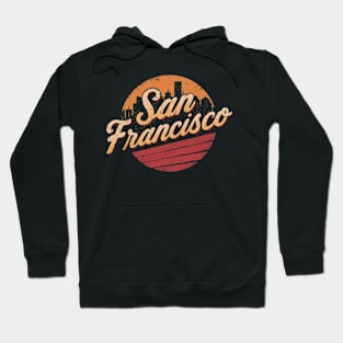 San Francisco City Vintage Retro Sunset Hoodie